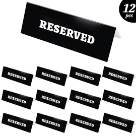 KEPYDRMTF Reserved Table Signs for Wedding,Chair Seating Sign for Office Decor Reservation Wedding, Meeting, Ceremony and Events (7.8x5.5) (12)
