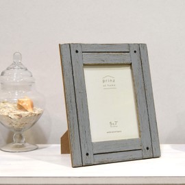 Prinz Homestead Distressed Wood Frame, 5 by 7", Gray