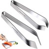 Fish Bone Tweezers,2 PCS Professional Stainless Steel Fish Tweezers and