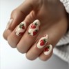 Almond Strawberry Press On Nails