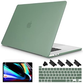 May Chen for MacBook Pro 16 inch 2020 1019 Rlease A4141,Hard Shell Case with Keyboard Cover & Screen Protector & Dust Plug for Apple Mac Pro 16ââ with Touch Bar and Touch ID, Matcha Green