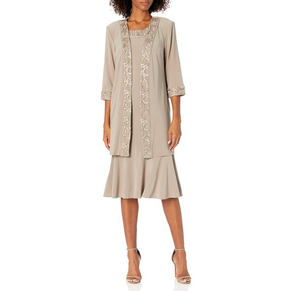 Le Bos Women's Dress, Taupe, 10