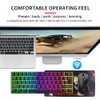 Teclado inalámbrico para Gaming, retroiluminación RGB, 61 Teclas Recargable, 2.4G,