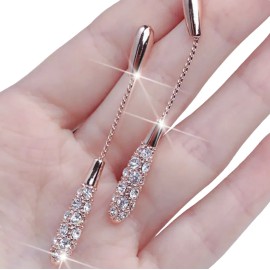 Aretes Plata Dama Oro Rosa Elegante Y Casual Toda Ocasión