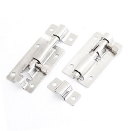 Sourcingmap 50mm Long Metal Slide Barrel Bolt Door Gate Interior Lock Latch 2 Pcs