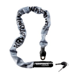 Kryptonite Keeper 785 Bike Chain Lock, 2.8 Feet Long Heavy Duty Anti-Theft Bicycle Chain Lock with Keys for Bike, Motorcycle, Scooter, Bicycle, Door, Gate, Fence,Gray