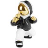 BRUBAKER Decorative Astronaut Singer Figure with Gold Microphone and Black
