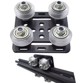 Aluminum Profile Pulley 3D Printer Parts 2020 European Standard V Slot Build Gantry Plate V Type Gantry Plate Pulley for CNC 3D Printer Accessories (White)