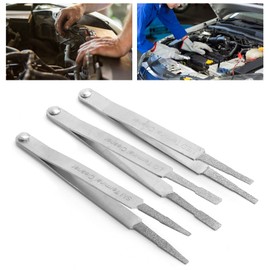 Lwuey Terminal Pins Cleaning Tool, Metal Terminals Clearner Automobile Wiring Harness Tweezer Removal Tools Small Electrical Spade Pin Connector Hardware Mechanics Technicians Repair 3PCS
