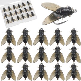 18pcs Bionic Fly Fishing Bait, Dry Flies Fishing Lures Kit Trout Jigs Swimbaits Fly Fishing Lures Fish Attractant Fly Fishing Hook for Saltwater Freshwater Bass Panfish Lures Set