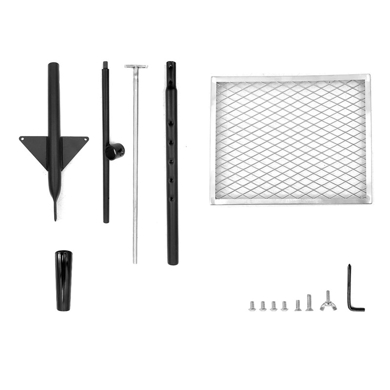 BiggerFire Swivel Campfire Grill 360° Adjustable Open Fire Grill Grate,