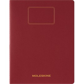 Moleskine Student Cahier Journal, Set of 2 Notebooks with Removable White Pages, Cardboard Cover and Sticker, Red, Size XXL 21.6 x 27.9 cm