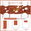 8 Pack Terracotta Cheesecloth Table Runner 120 Inch 10FT Spring