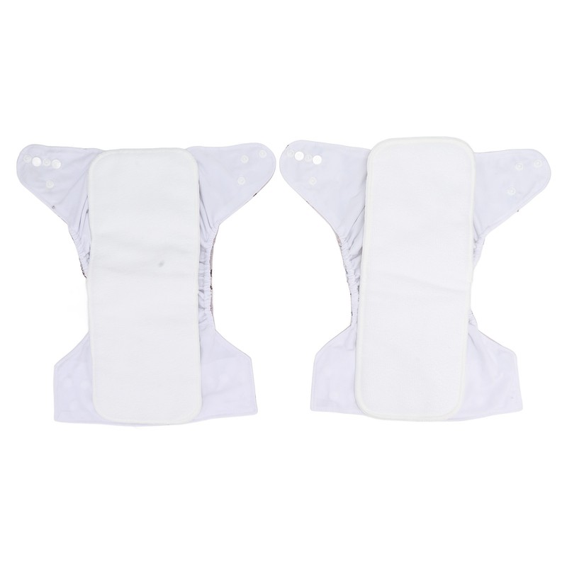 2pcs Baby Cloth Diapers Reusable Washable One Size Adjustable Stretchy