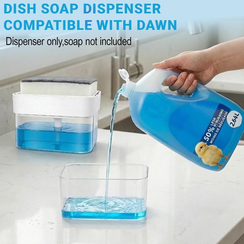 Dish Soap Dispenser Compatible with Dawn,10oz