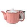 Hasami Ware 14048 Lightweight Pot (Small), Flower Tree Pattern, Red