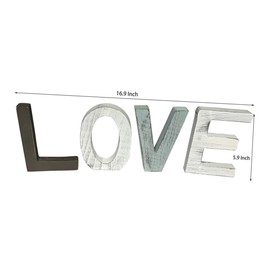 MAGICLULU Rustic Love Sign Wooden Cutout Letters for Home Decor Freestanding Decorative Block Letters Creative Wedding and Event Decoration Elegant Wood Color for Mantel and Tabletop Display