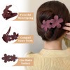10Pcs Flat Hair Clips, FHDUSRYO Matte Flower Hair Claw Clips,