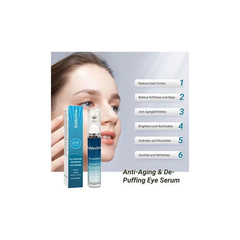 2pcs Crema De Ojos Con Cafeína Para Antienvejecimiento
