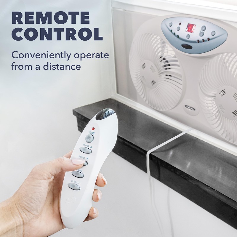 Bionaire Window Fan with Reversible Airflow Blades – 3-Speed Settings,