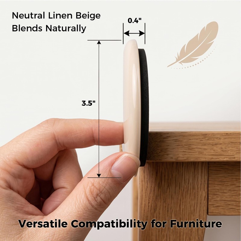 Reusable Furniture Sliders for Carpet, Moving Pads (3 1/2 in,