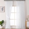 Lecloud Pinch Pleated Sheer White Curtains 108 Inches Long 2