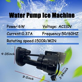 INTBUYING Ice Maker Water Pump Ice Machine Universal Pump 6W Rotating Speed 1500R/MIN 110V Water Pump for All Kinds of Commercial Ice Machine