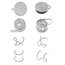 Hobbspring Print Earrings for Keloids Pierced Earrings Cuff Earrings Spiral Compression Earrings Adjustable Clip Earrings for Women and Men, Stainless Steel