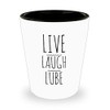 HollyWood & Twine Live Laugh Lube Ceramic Shot Glass