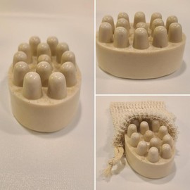 Oatmeal & Lavender Exfoliating Bar Bundle Gentle Jojoba Oil Body Care Soap - Specification: 3- 4.5 oz Exfoliating Massage Bar