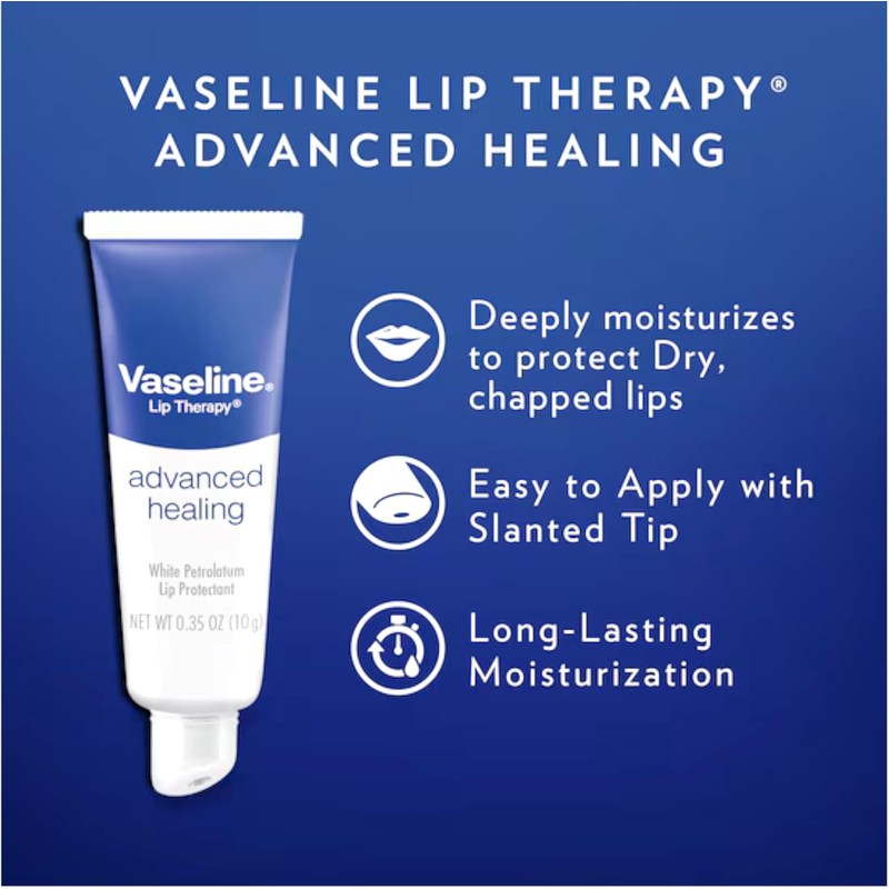 Vaseline Lip Therapy Advanced Healing 0.35 oz (Paquete de 10)