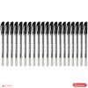 SAINO 20 x 0.7mm Fine Tip Softek BLACK Ballpoint Pens