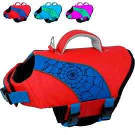 Fragralley Dog Life Jacket with High Buoyancy, Reflective Strips, Rescue Handle, Adjustable Fit, Quick Release Buckles, Tear-Resistant Nylon, Swim Life Vest for Small Medium Large Dogs