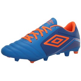 Umbro Men's Classico 12 FG Soccer Cleat, Royal/Orange/Electric Blue, 9.5