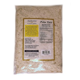 Rani Poha (Powa) Thin Cut (Flattened Rice) 32oz (2lbs) 908g Bulk ~ All Natural, Salt-Free | Vegan | No Colors | Gluten Friendly | Indian Origin