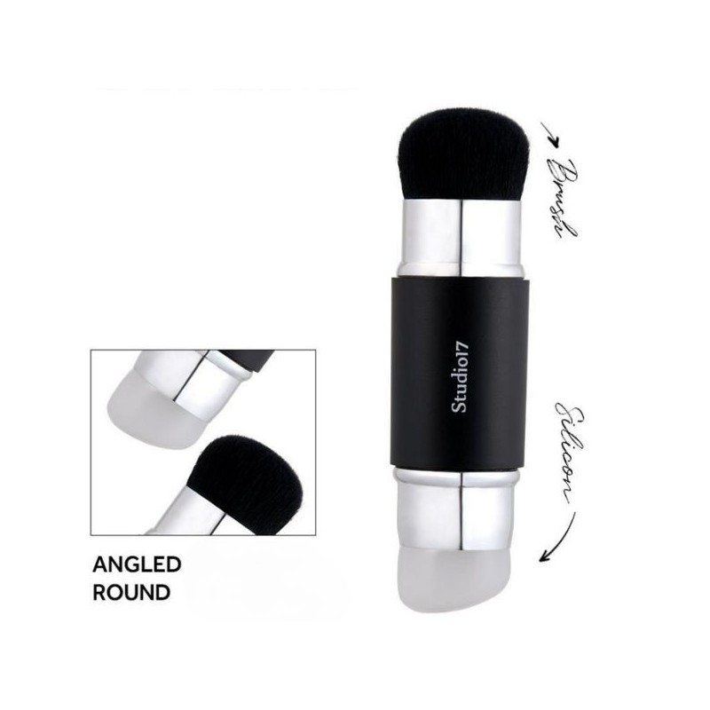 STUDIO17 Dual Silicon Blusher Brush 1ea