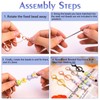 SUDIKUB Beadable Keychains Bulk 8pcs Blank Keychain Making Kit Keychains