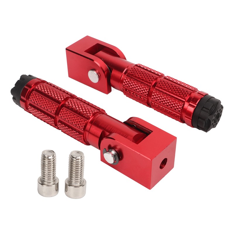 2Pcs Motorcycle Foldable Foot Pegs M8 Antislip Aluminium Alloy Universal