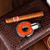 KEENSUN Round G10 V-Cut Cigar Cutter (Orange),60 Ring Gauge, Ergonomic