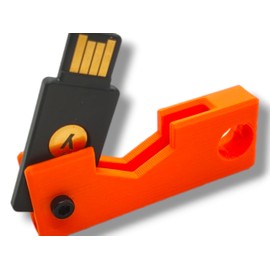Case for YubiKey 5 NFC Case | Case for YubiKey NFC Fido |Protective Cover for YubiKey 5/5C NFC/FIDO | Secure Holder with M3 Screw (2.5mm) Compact & Lightweight | Allen Key NOT Included | (USB-A, Orange)