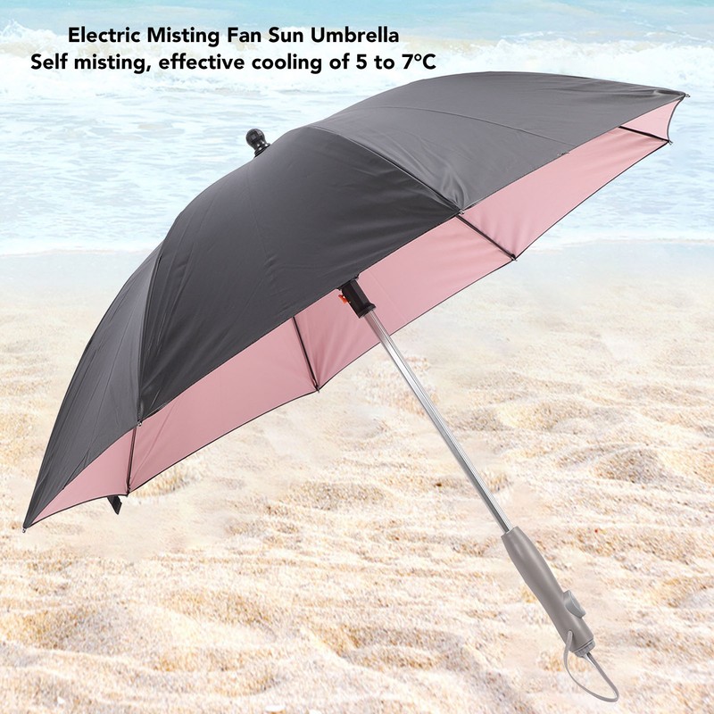 Umbrella with Built In Fan and Mist Spray 190T Vinyl