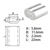 Futheda 25 pcs Aluminum Crimping Loop Sleeve Clips with Double