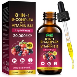 Vitamin B Complex Drops - 8 in 1 Sublingual B12 Energy Supplement