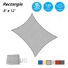 AsterOutdoor Sun Shade Sail Rectangle 8' x 12' UV Block