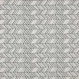 Kt KILOtela - Decorative Fabric Half Panama Digital Print Organic Cotton Light Covers, Cushions, Tablecloths, Curtains, 100 cm Length x 280 cm Width, Jive, Navy Blue, White