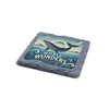 Whale Wonders Slate Drinks Coaster - Nautical Ocean-Themed Decor (slco-ds24-whalerg)