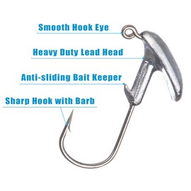 MUCOS Stand Up Jig Head Kit, Crappie Jig Head for Fishing, 3.5g 5g 7g 10gLead Jig Head Hook with Small Tackle Box, Unpainted Swimbait Jig Head for Trout Bass Walleye Steelhead(10PCS)