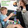 Magnetic Tiles Travel Toys for Kids 4-8, 42PCS Candy Color