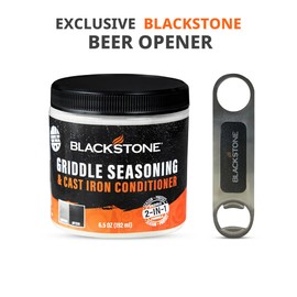 Blackstone 2-IN-1 Griddle & Cast Iron Seasoning Conditioner 6.5 OZ– Effective Seasoning Rub Formula – Food Safe – Easy to Use Cleaner & Conditioner – with Satisfying Customers Travel Tissue (2Pack)