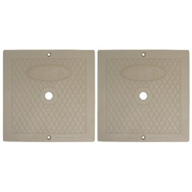 JSP Manufacturing 10 Inch Square Skimmer Deck Cover 10"x10" Lid Replacement for Hayward SPX1082E SP1082 (2, Tan)